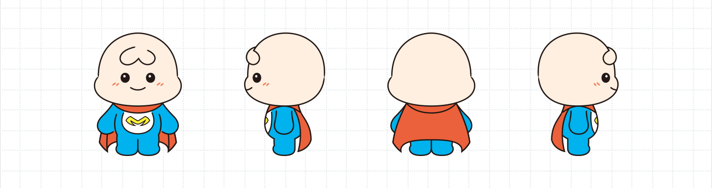 마음채널 캐릭터 설정화 사면도